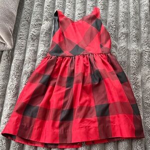 Polo by Ralph Lauren Red and Black Checkered Kids Dress